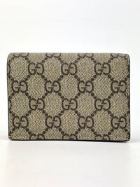 Bi-Color GG Marmont Card Case Wallet Beige/Black