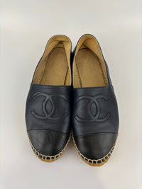 G29762 Espadrilles in Blue / Black Lambskin - Size 39