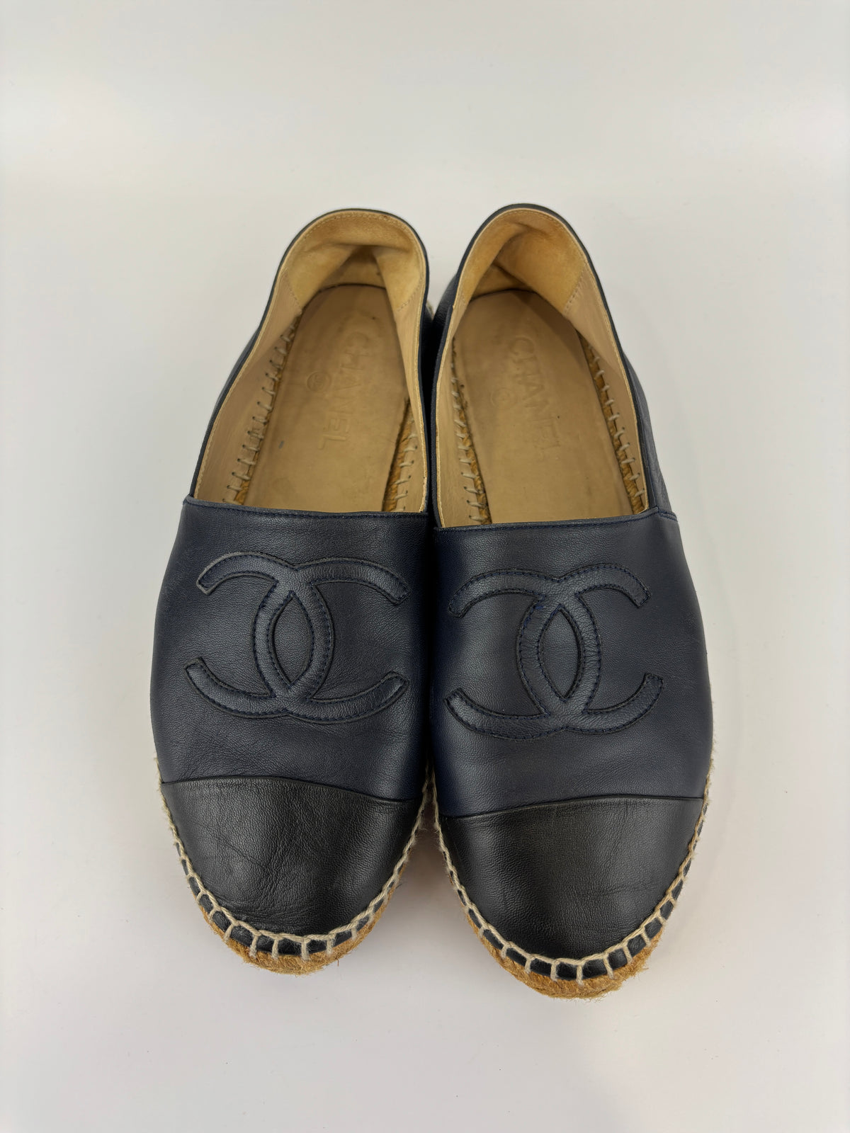 G29762 Espadrilles in Blue / Black Lambskin - Size 39