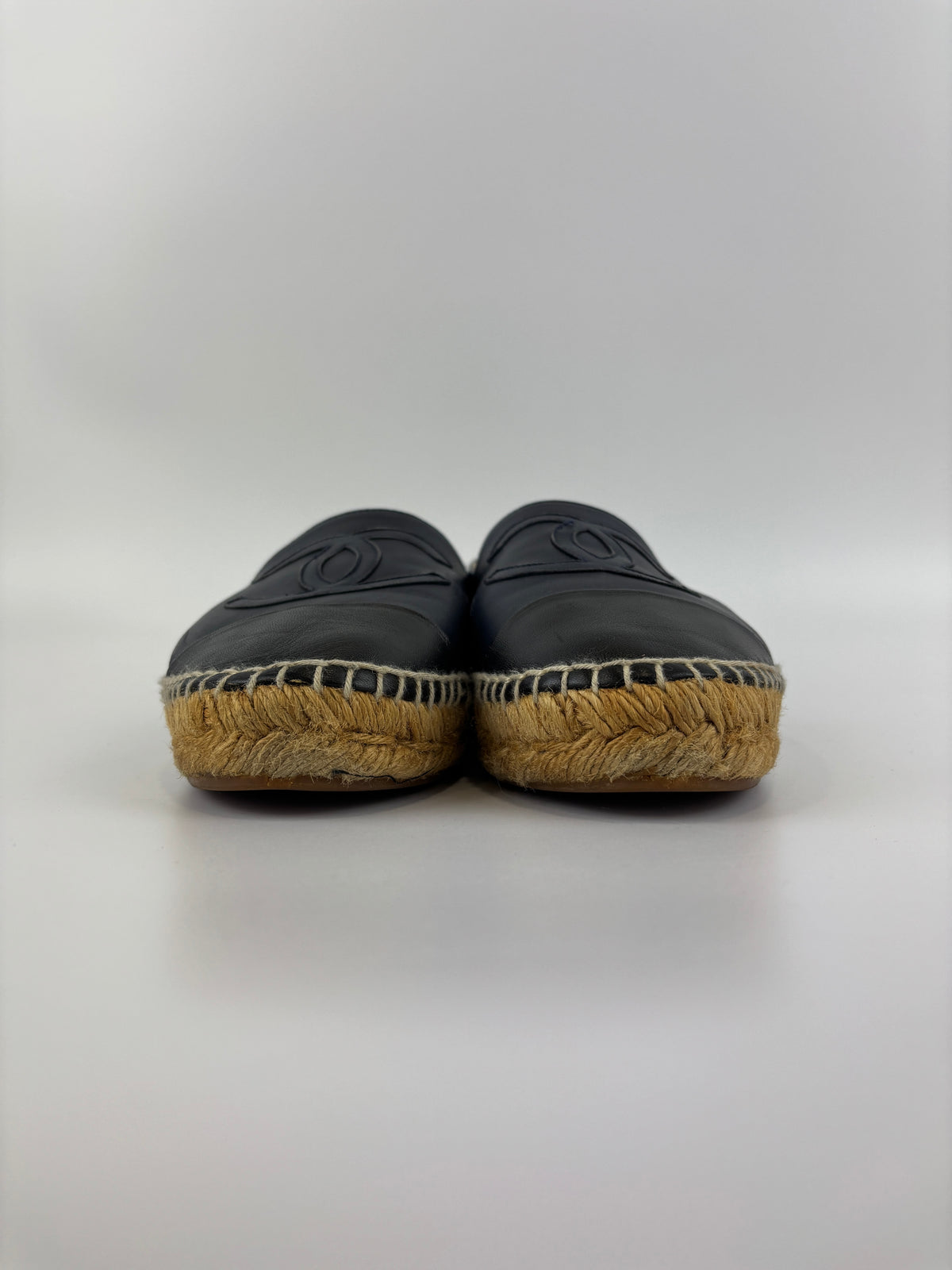 G29762 Espadrilles in Blue / Black Lambskin - Size 39