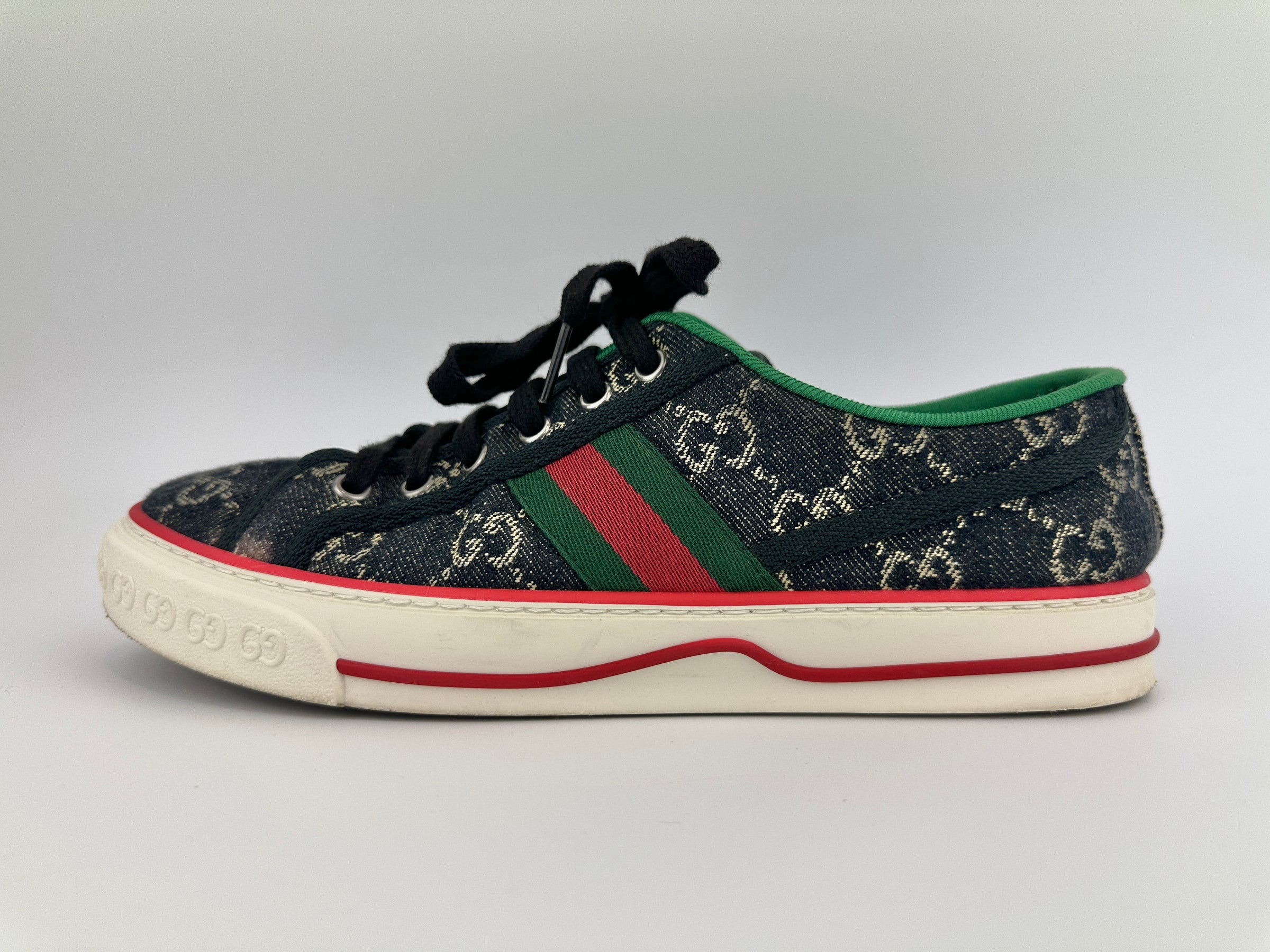 1977 Trainers Blue Denim Vintage Web Sneakers 237682 Size 39.5