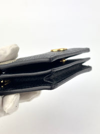 Bi-Color GG Marmont Card Case Wallet Beige/Black