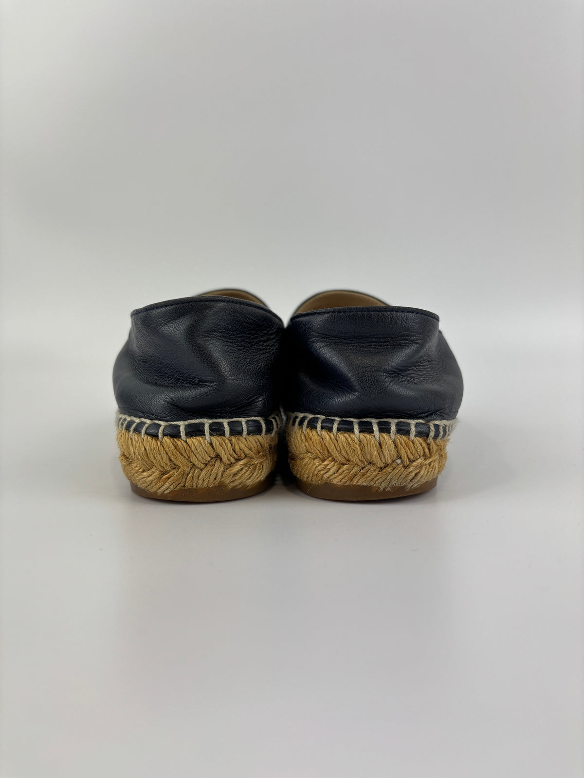 G29762 Espadrilles in Blue / Black Lambskin - Size 39