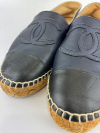 G29762 Espadrilles in Blue / Black Lambskin - Size 39