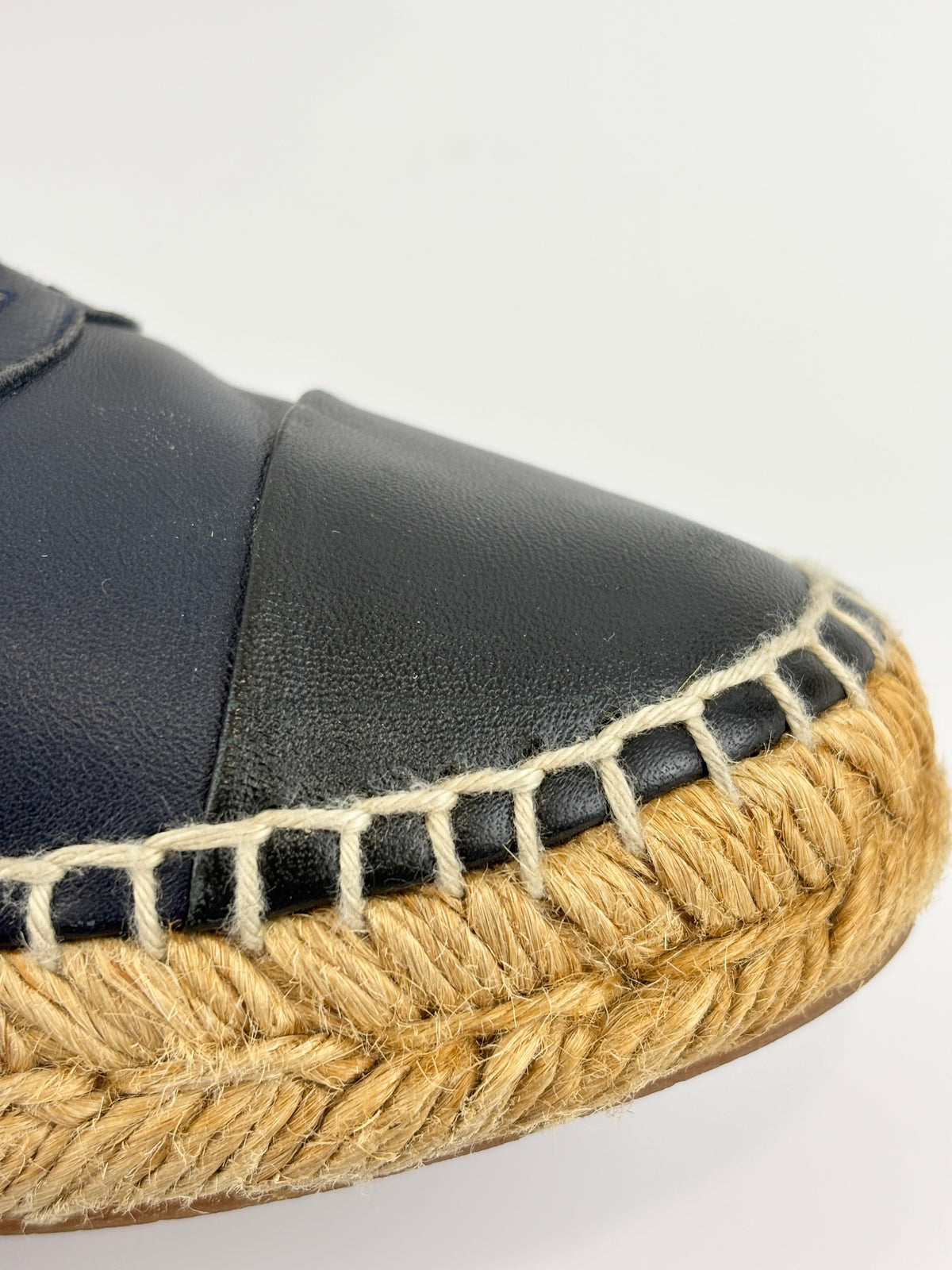 G29762 Espadrilles in Blue / Black Lambskin - Size 39