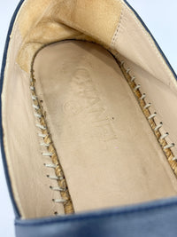 G29762 Espadrilles in Blue / Black Lambskin - Size 39