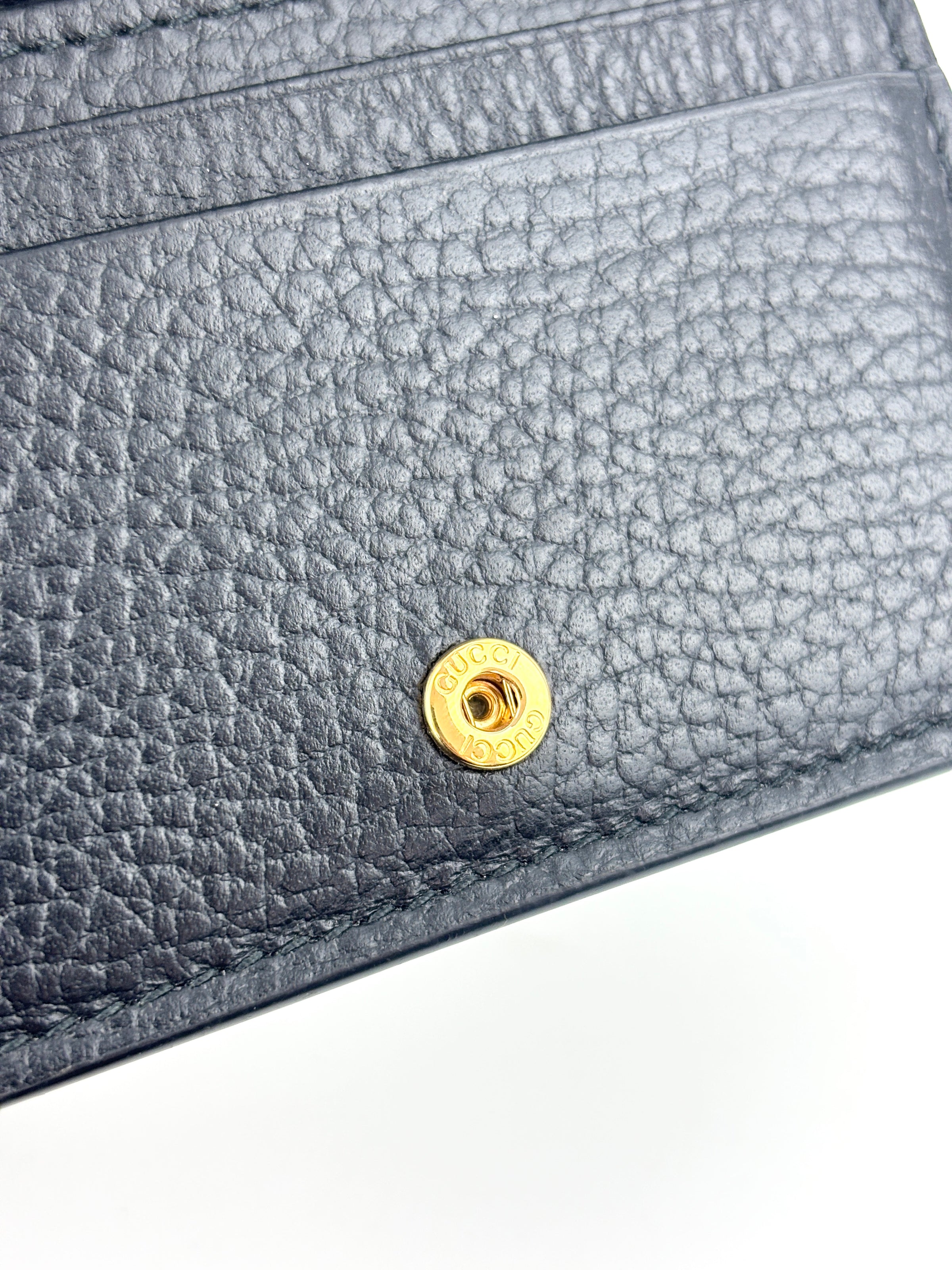 Bi-Color GG Marmont Card Case Wallet Beige/Black