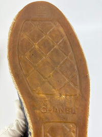 G29762 Espadrilles in Blue / Black Lambskin - Size 39