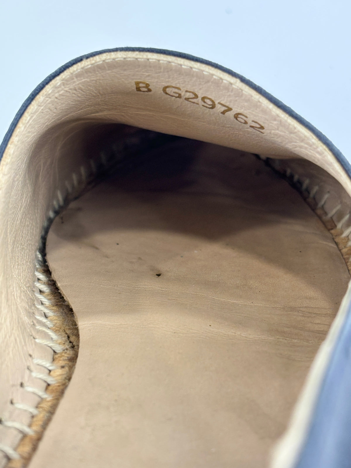 G29762 Espadrilles in Blue / Black Lambskin - Size 39