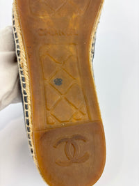 G29762 Espadrilles in Blue / Black Lambskin - Size 39