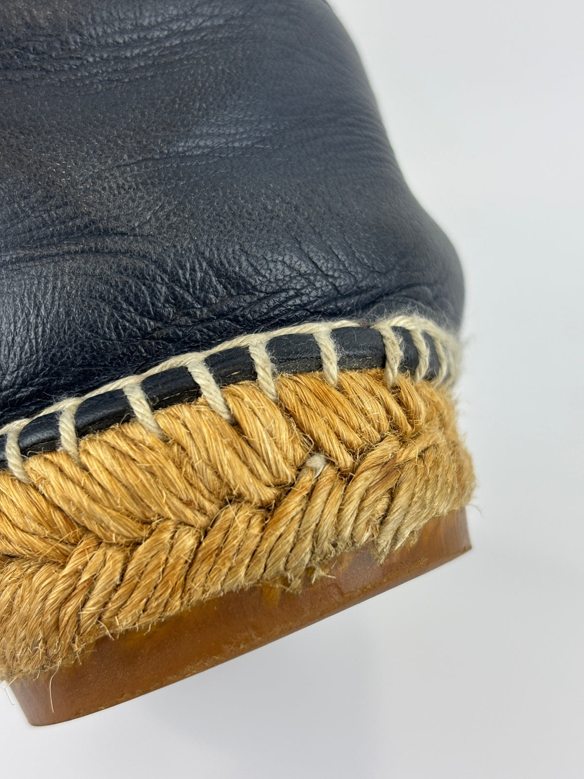 G29762 Espadrilles in Blue / Black Lambskin - Size 39