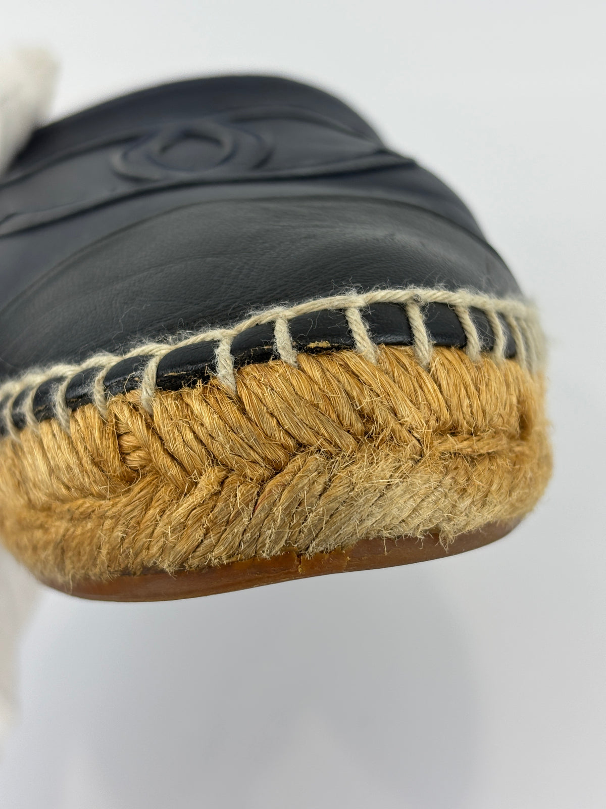G29762 Espadrilles in Blue / Black Lambskin - Size 39