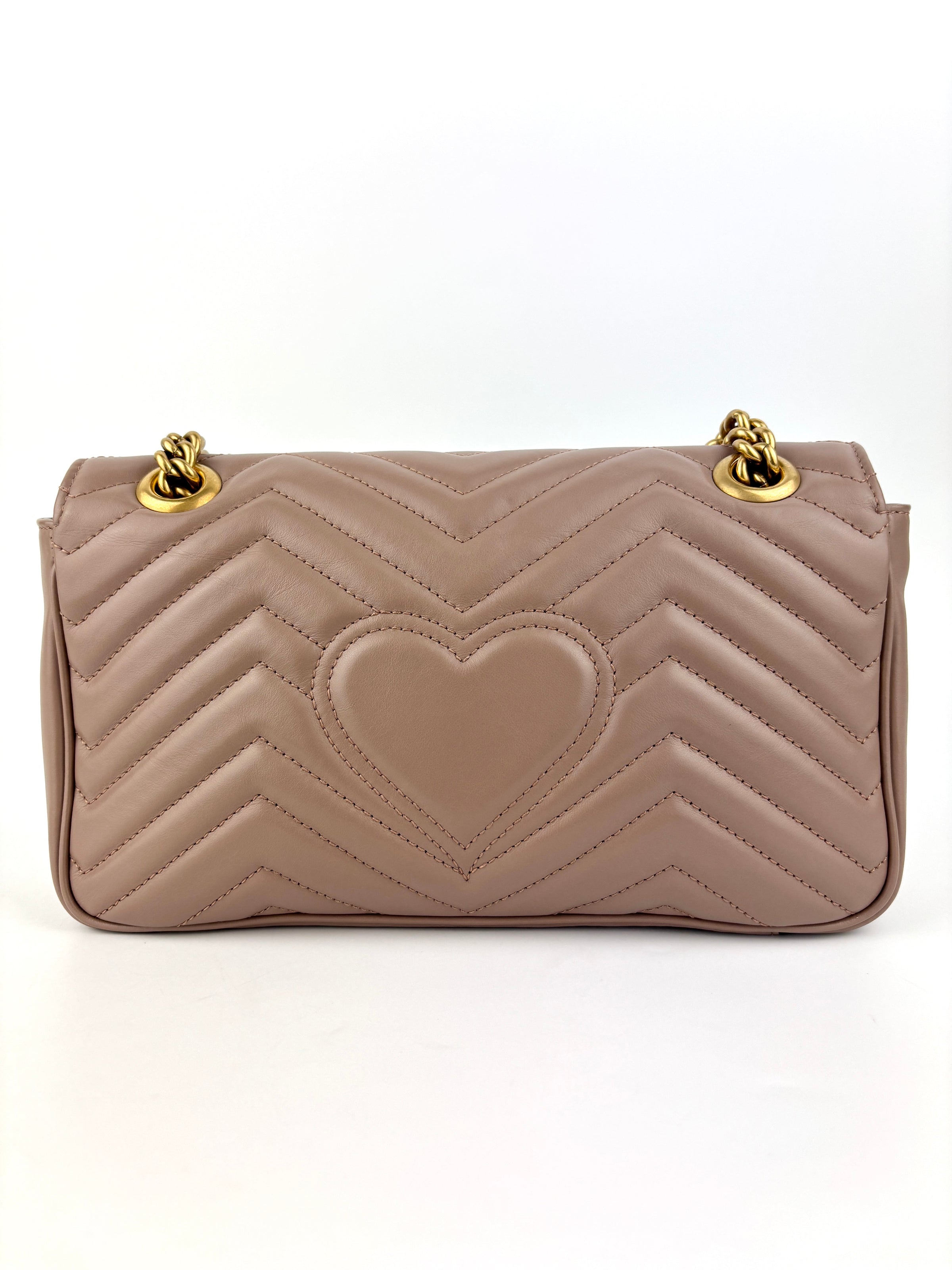 443497 GG Marmont Medium Shoulder Bag Taupe