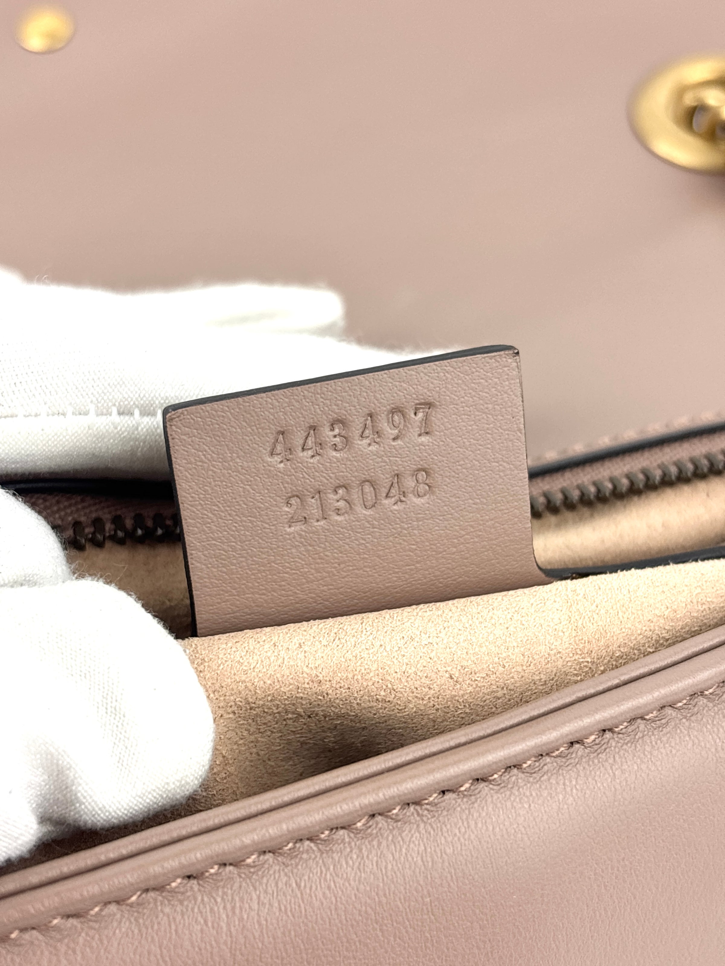 443497 GG Marmont Medium Shoulder Bag Taupe