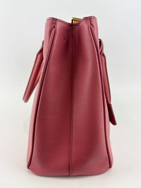 BN1874 Galleria Medium Saffiano Lux Single Zip Tote Peonia