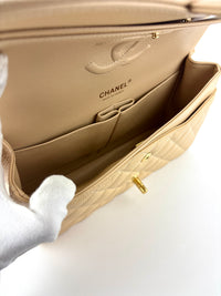 Classic Flap Medium Beige Caviar GHW - Glampot
