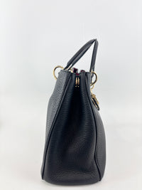 Diorissimo Medium Black Pebbled Leather Tote