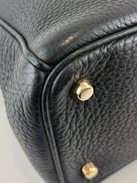 Diorissimo Medium Black Pebbled Leather Tote
