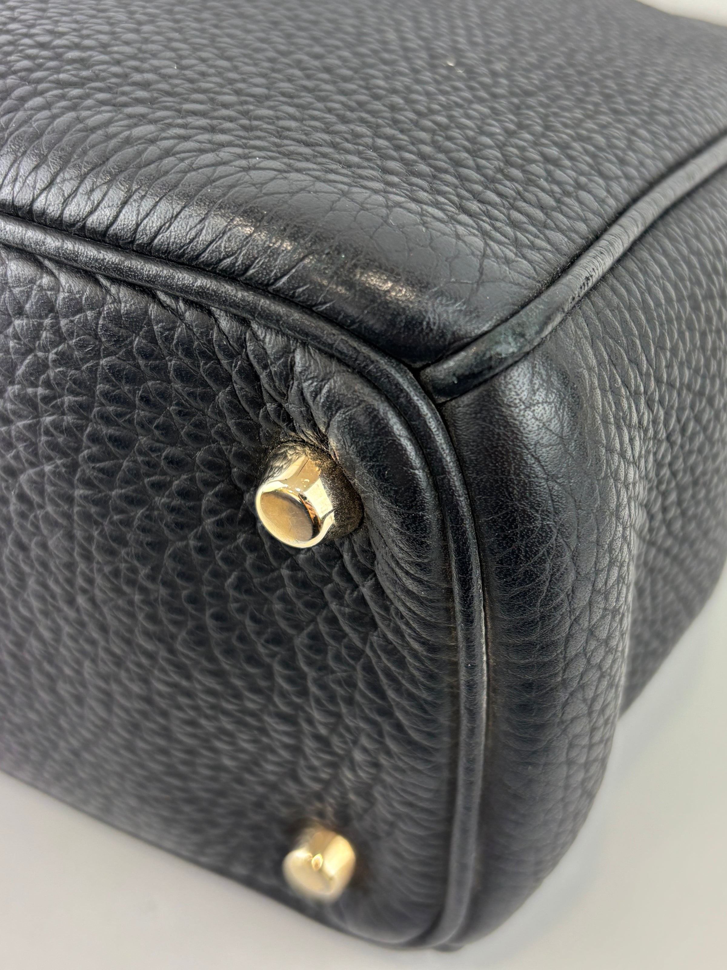 Diorissimo Medium Black Pebbled Leather Tote