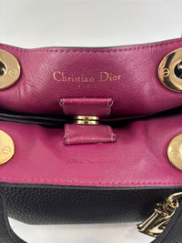 Diorissimo Medium Black Pebbled Leather Tote