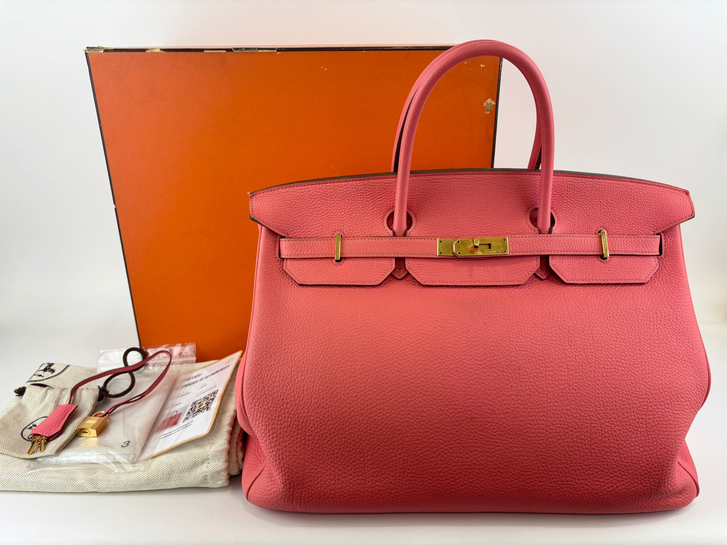 Birkin 40 Rose Lipstick Togo GHW