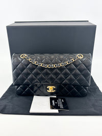 Classic Medium Flap Lambskin Black GHW