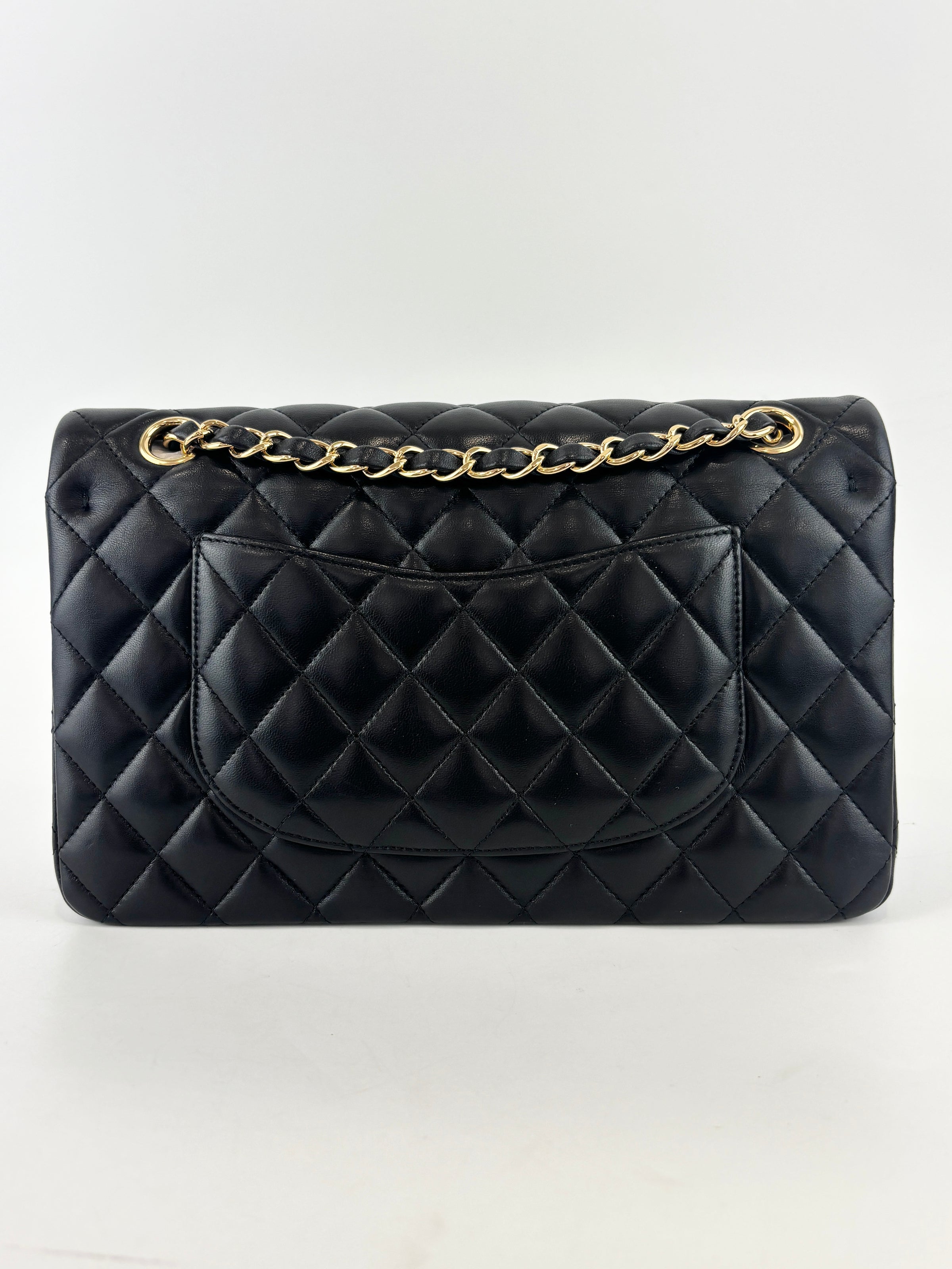 Classic Medium Flap Lambskin Black GHW