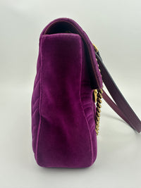 Marmont Medium Purple Quilted Velvet Bag