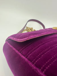 Marmont Medium Purple Quilted Velvet Bag