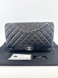Maxi Flap Lambskin Black SHW