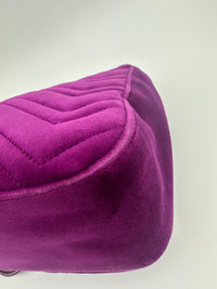Marmont Medium Purple Quilted Velvet Bag
