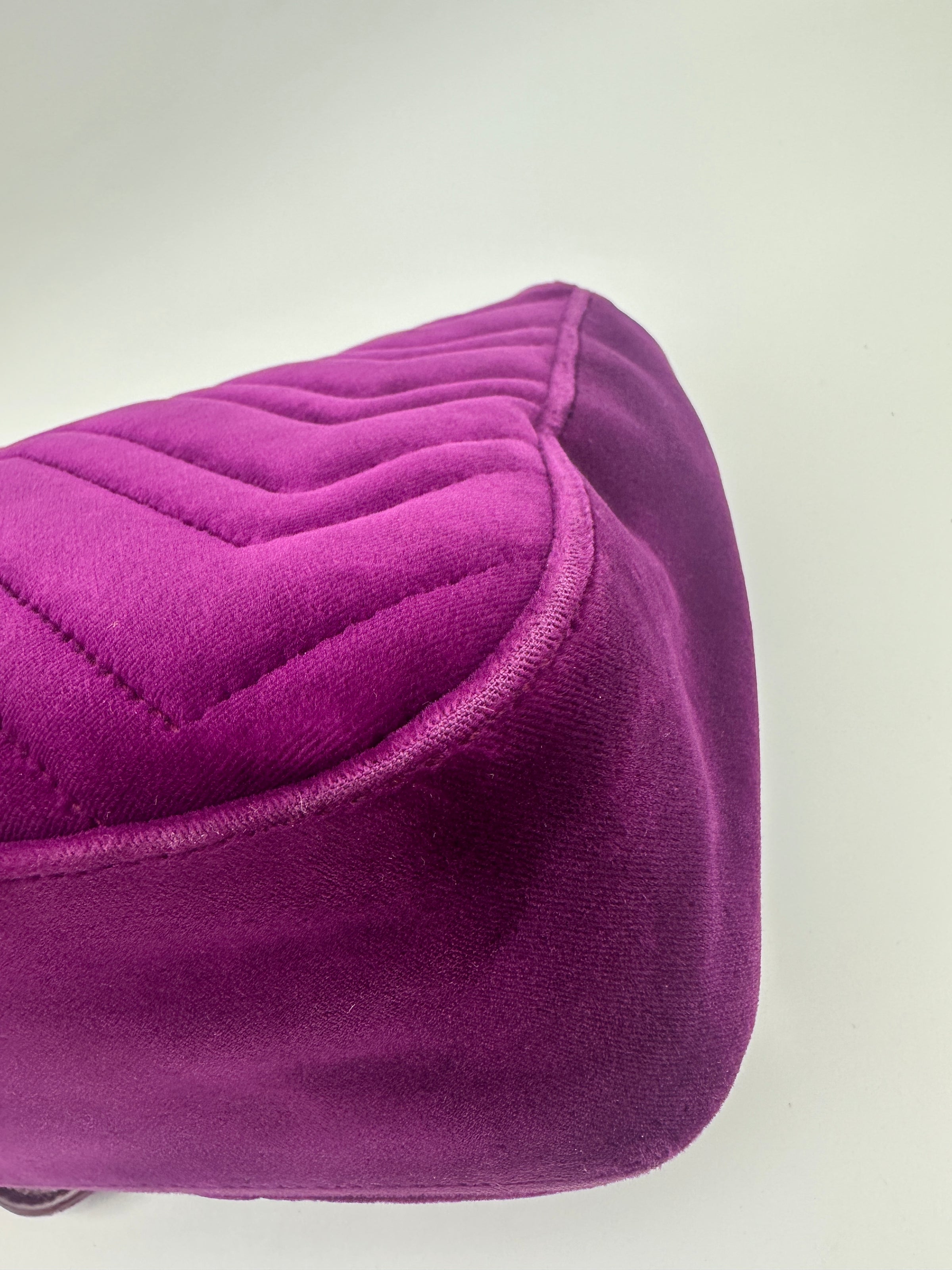 Marmont Medium Purple Quilted Velvet Bag