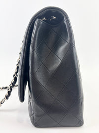 Maxi Flap Lambskin Black SHW