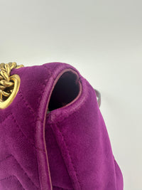 Marmont Medium Purple Quilted Velvet Bag