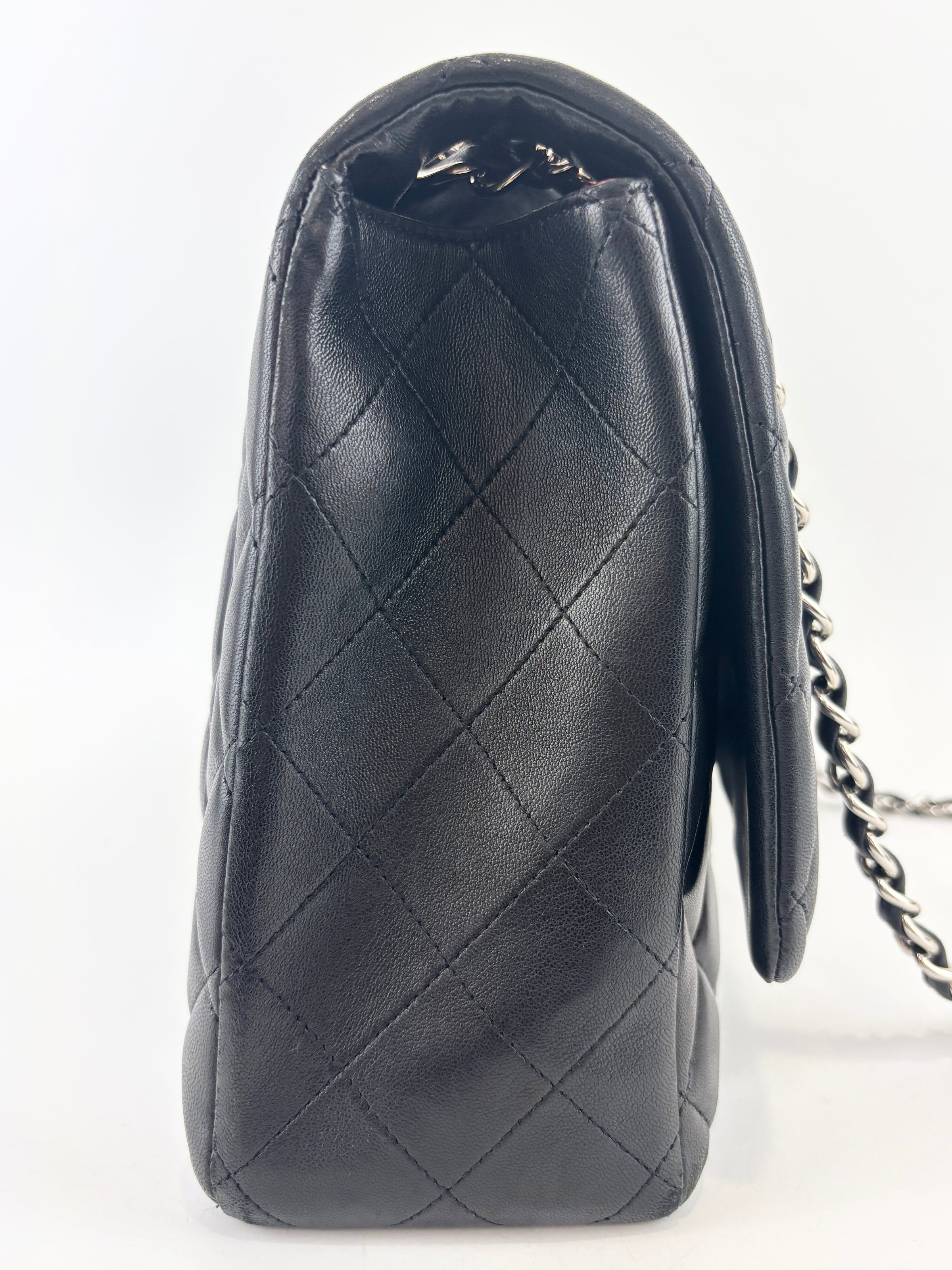 Maxi Flap Lambskin Black SHW