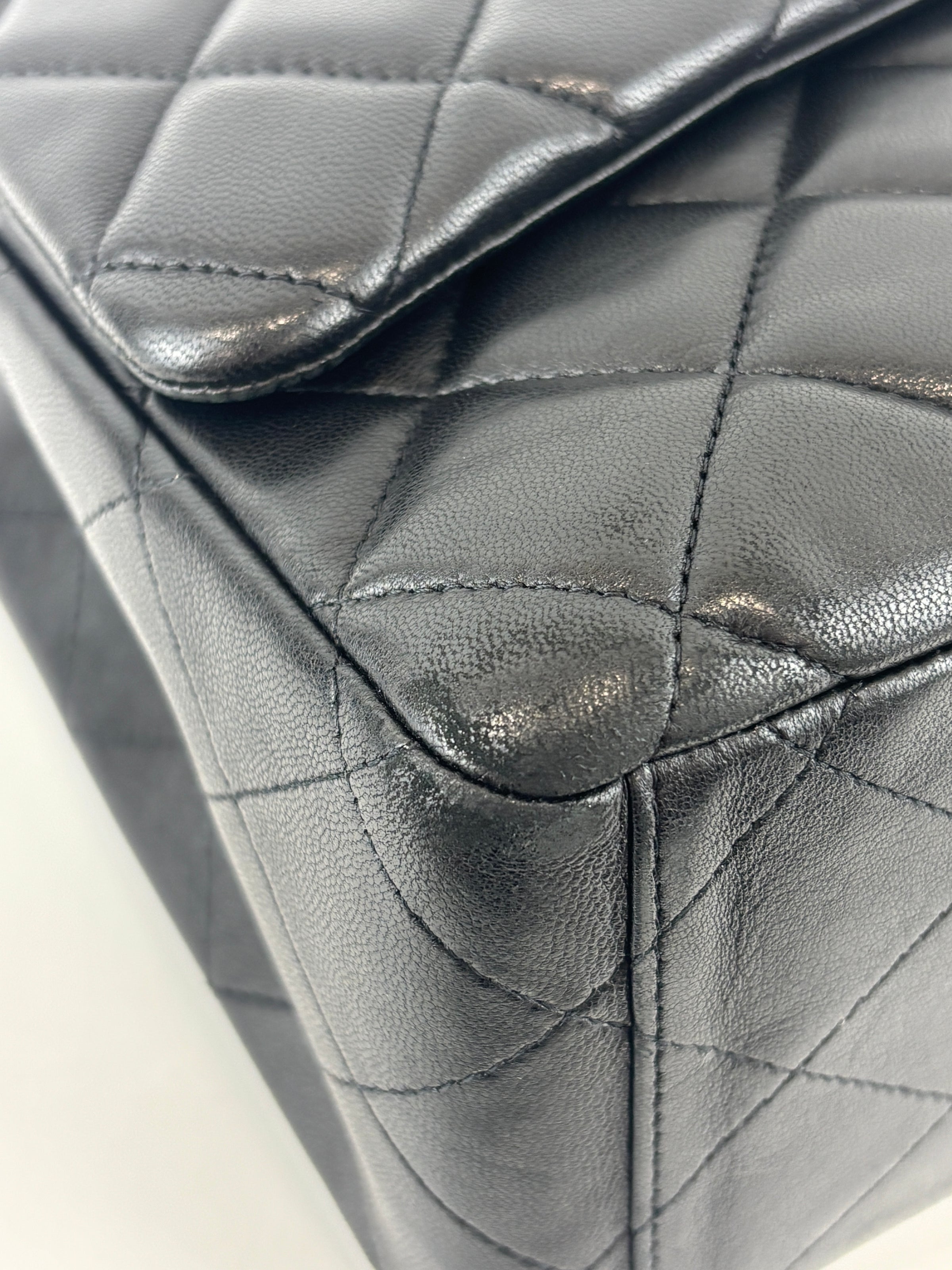 Maxi Flap Lambskin Black SHW
