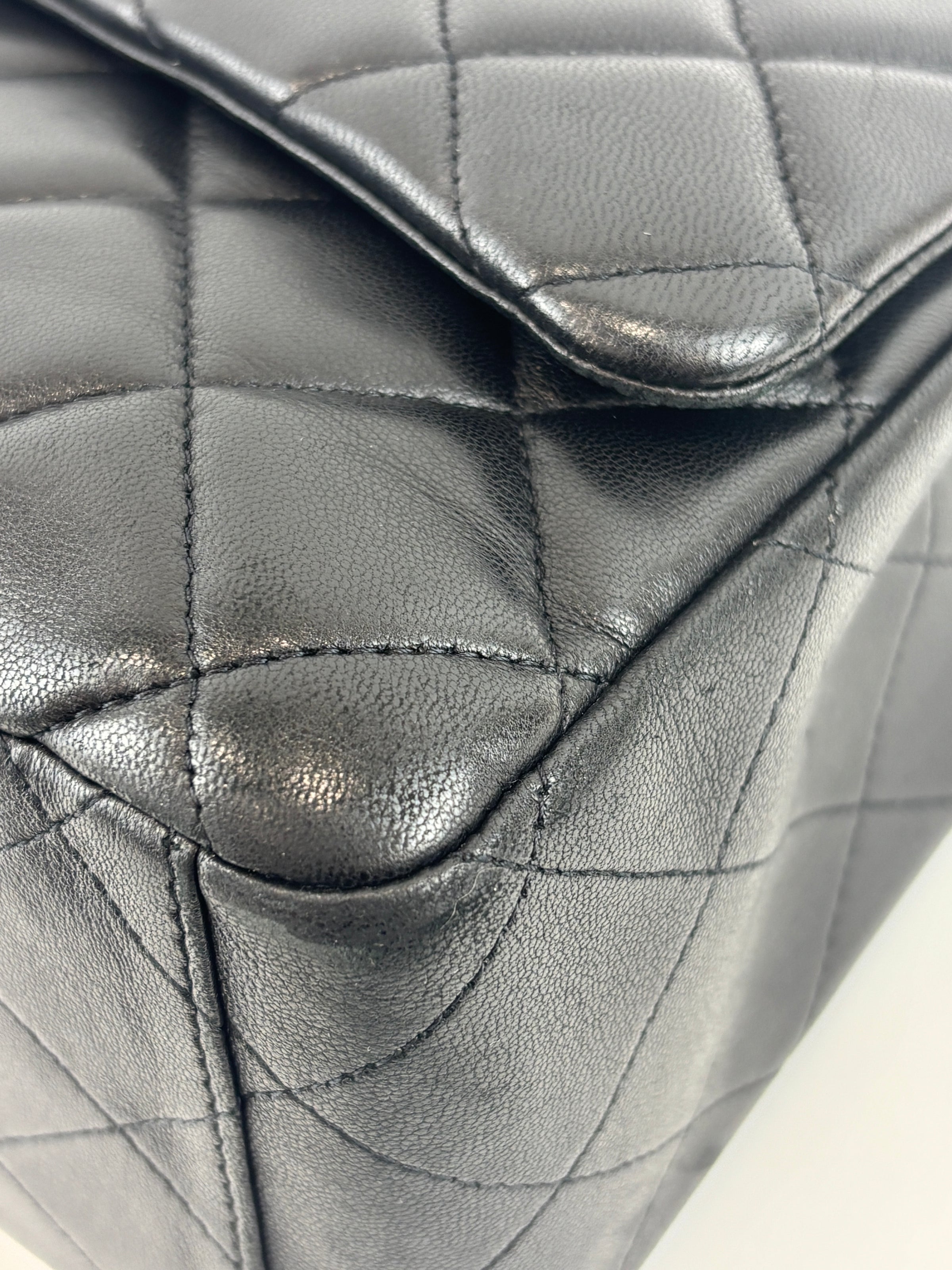 Maxi Flap Lambskin Black SHW