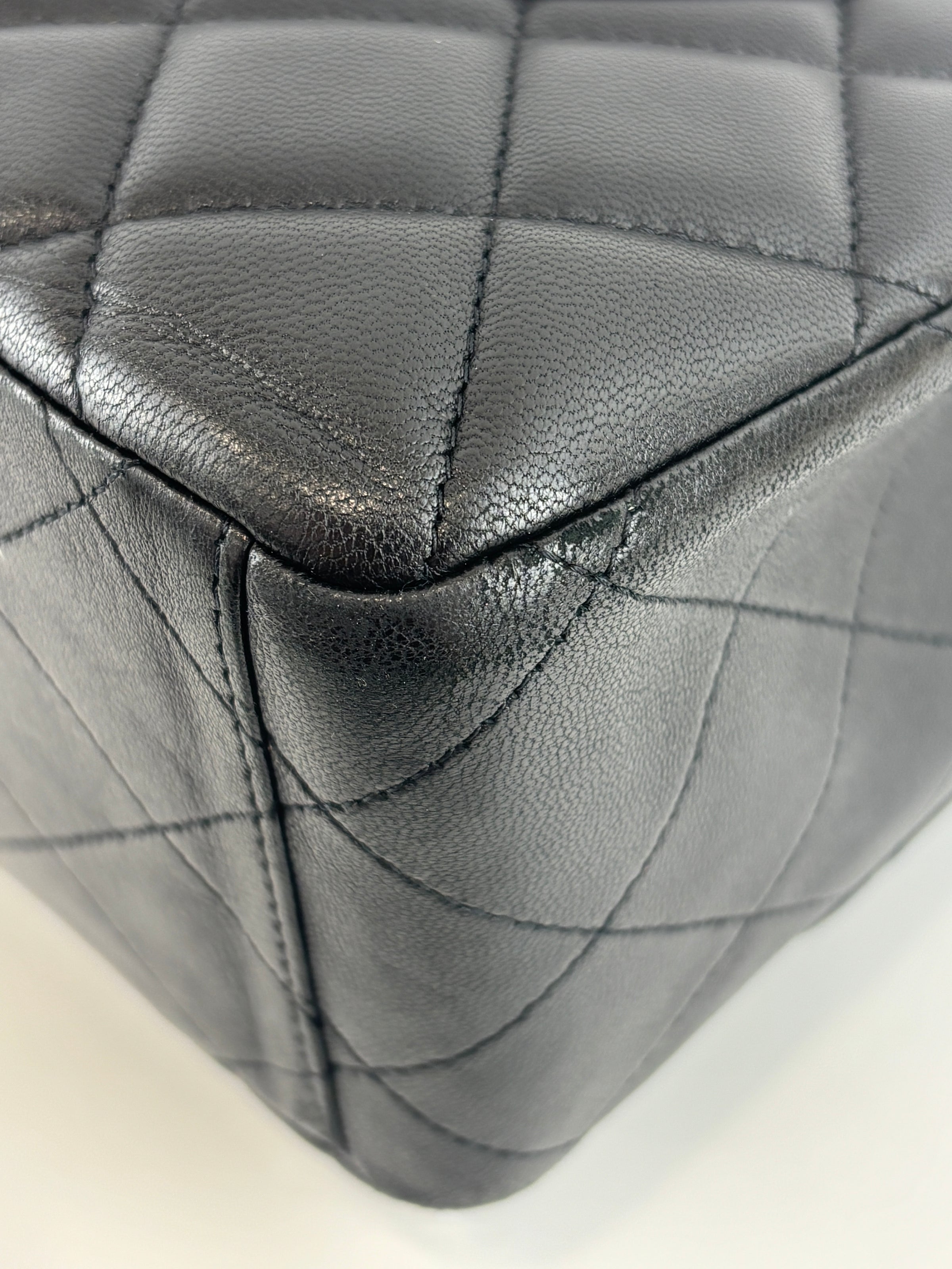 Maxi Flap Lambskin Black SHW