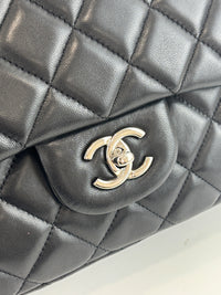 Maxi Flap Lambskin Black SHW
