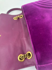 Marmont Medium Purple Quilted Velvet Bag