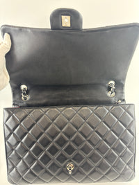 Maxi Flap Lambskin Black SHW