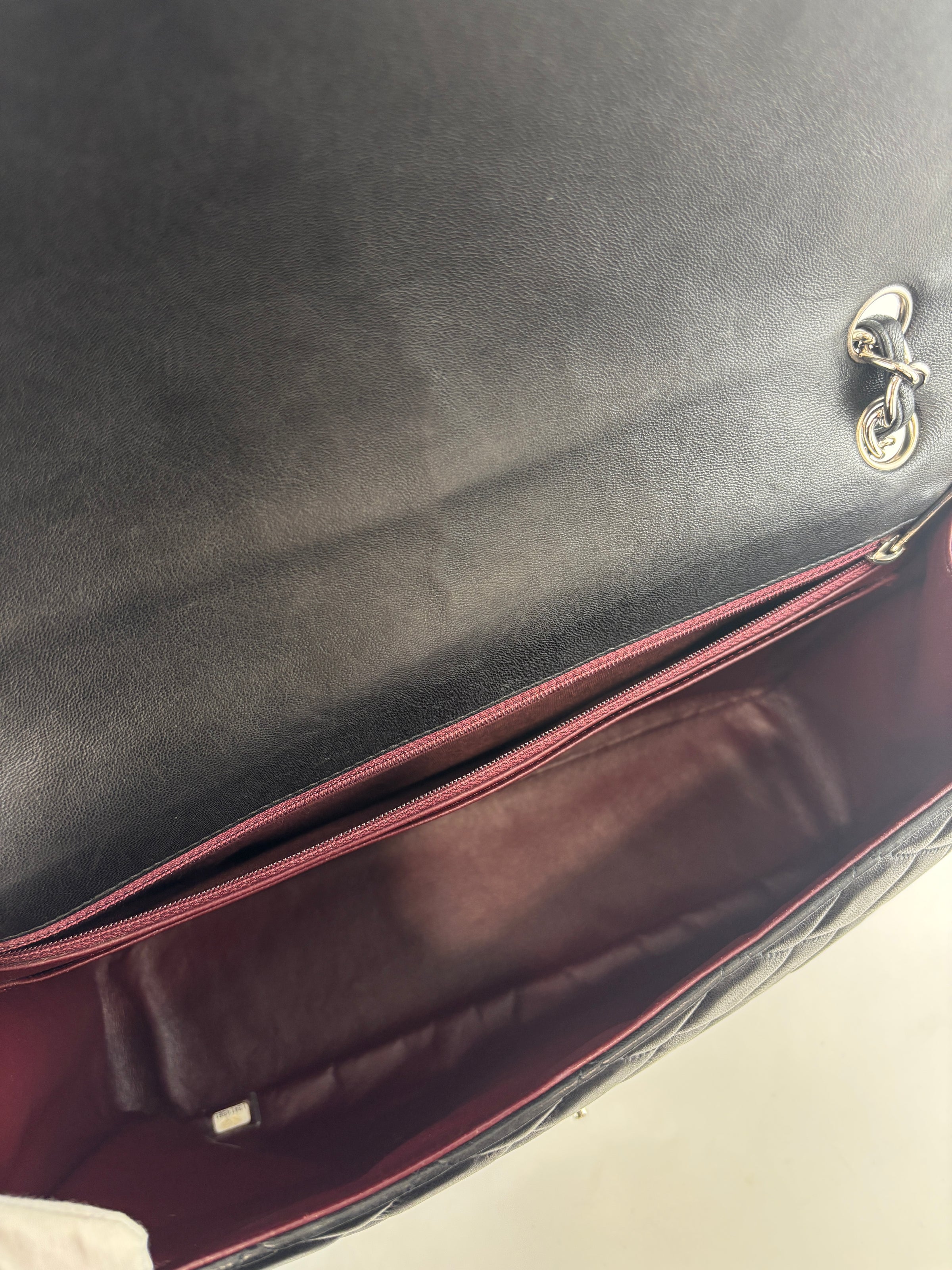 Maxi Flap Lambskin Black SHW
