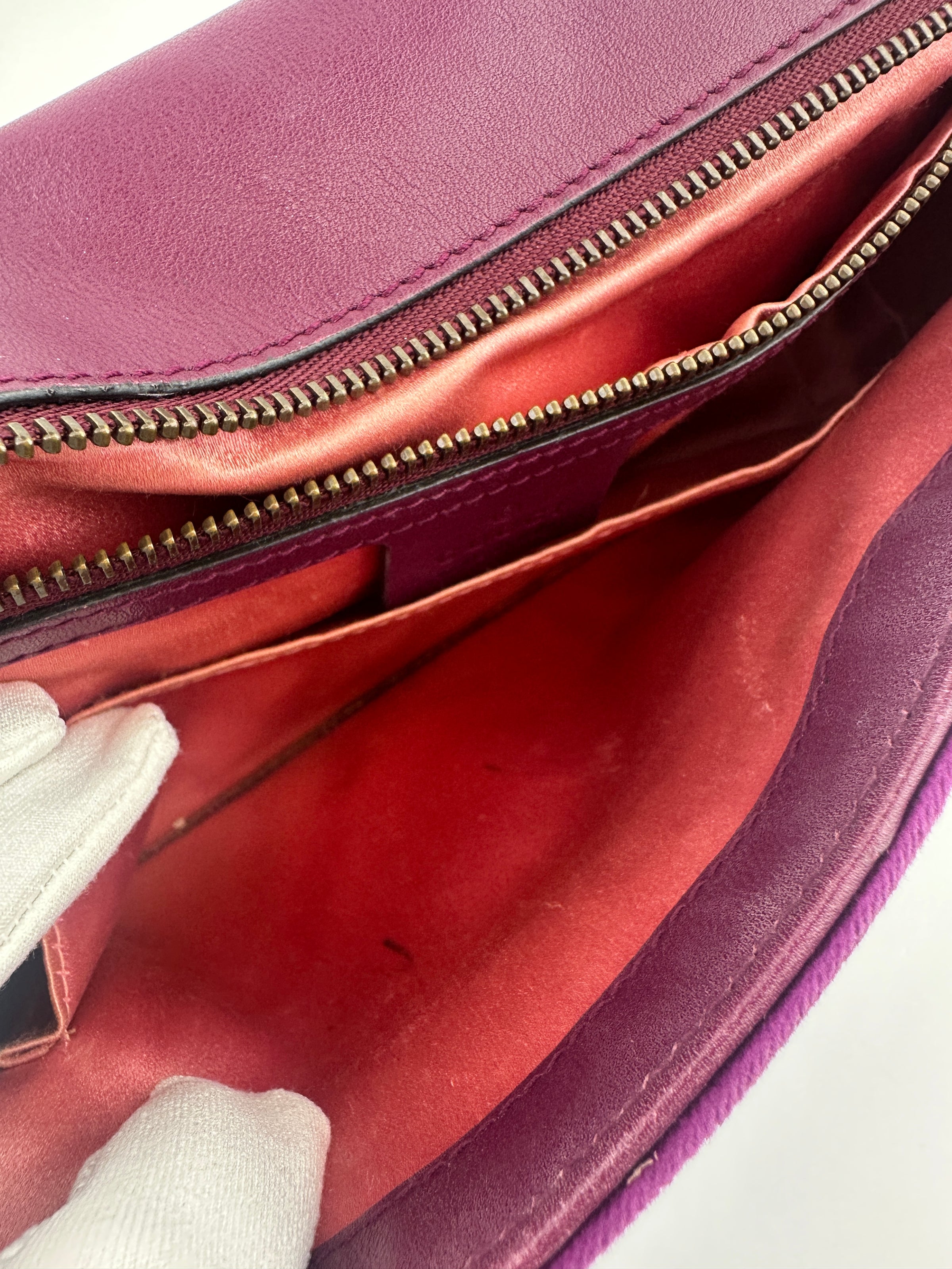 Marmont Medium Purple Quilted Velvet Bag