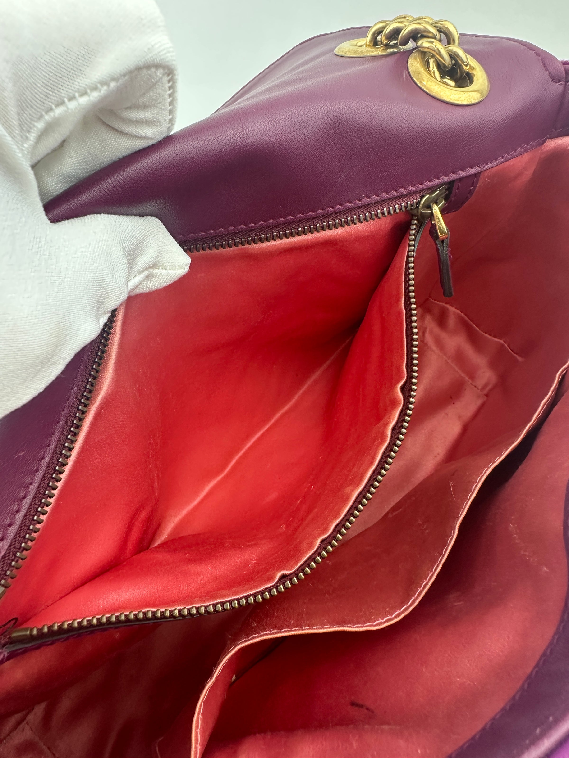 Marmont Medium Purple Quilted Velvet Bag