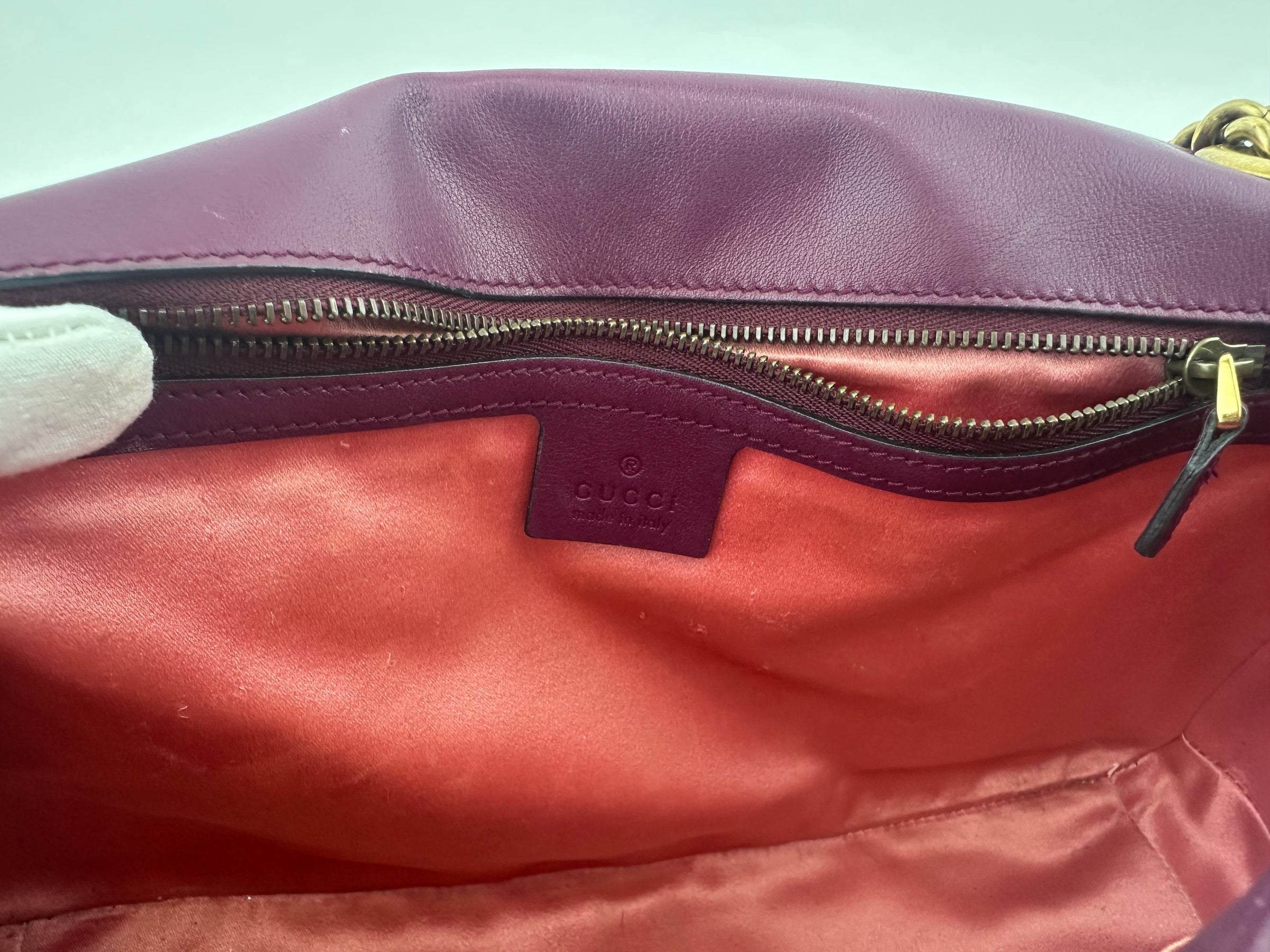 Marmont Medium Purple Quilted Velvet Bag