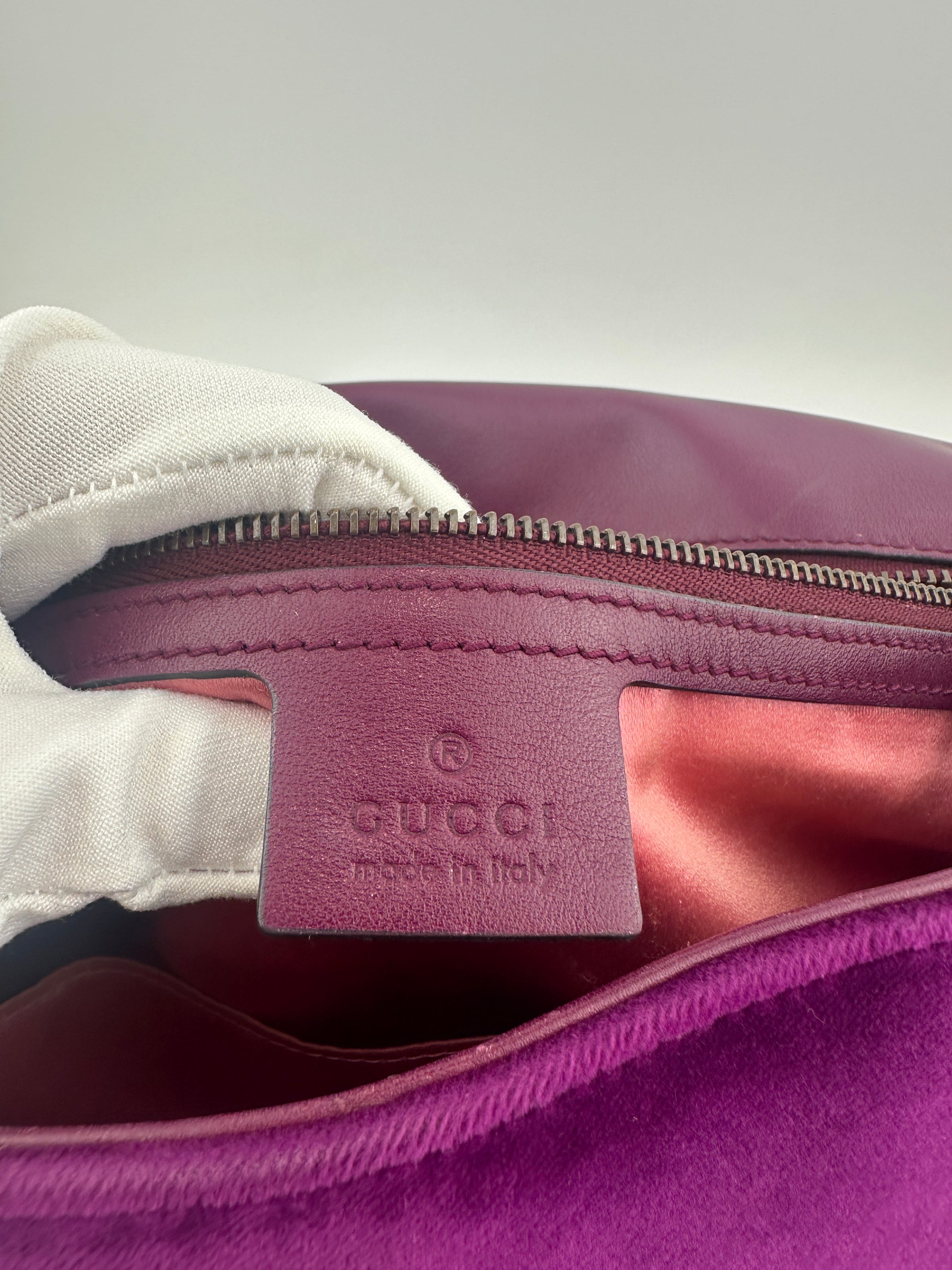 Marmont Medium Purple Quilted Velvet Bag