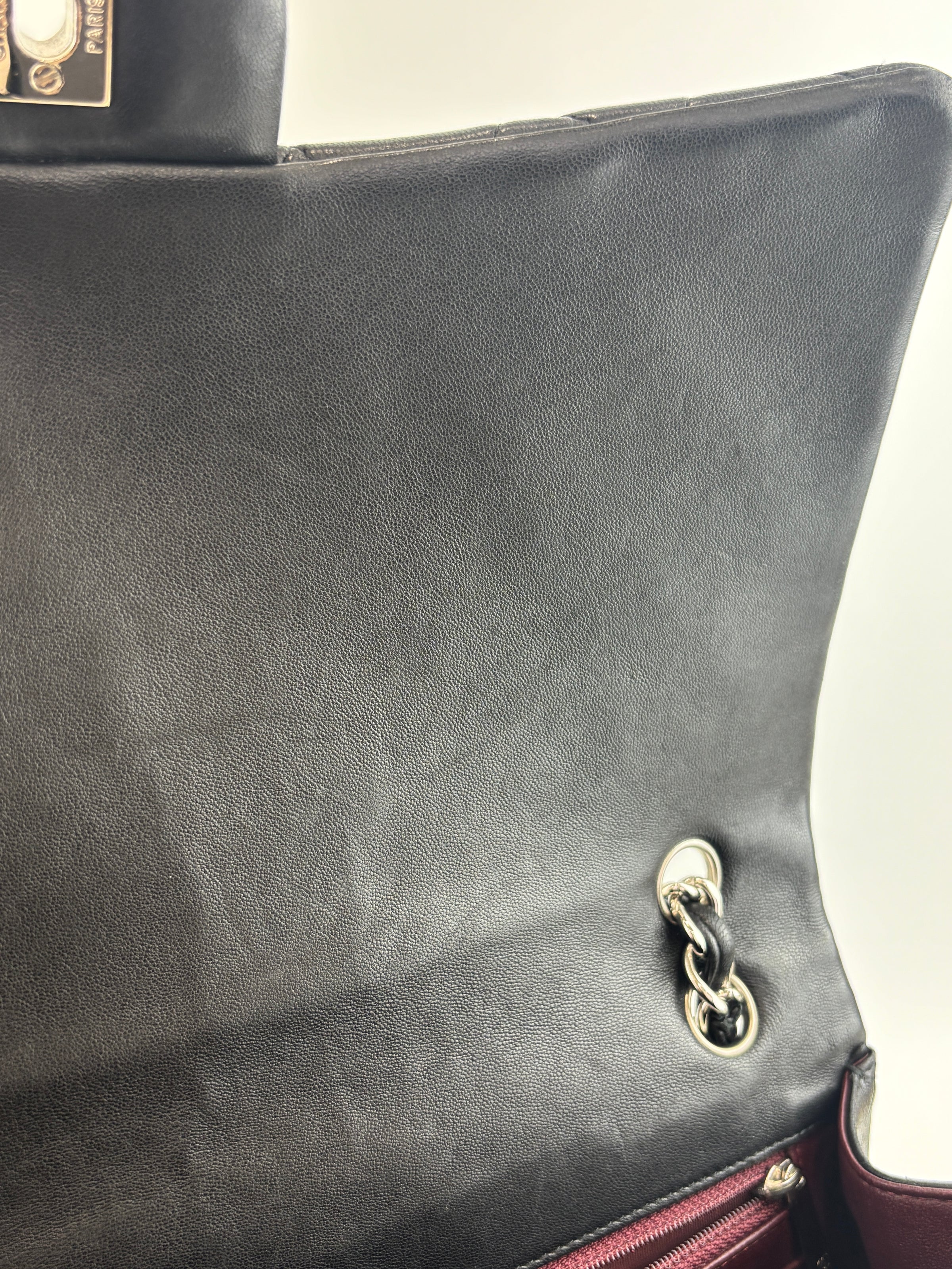 Maxi Flap Lambskin Black SHW