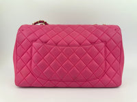 Mademoiselle Chic Pink Quilted  Lambskin Leather Flap Bag GHW