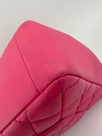 Mademoiselle Chic Pink Quilted  Lambskin Leather Flap Bag GHW