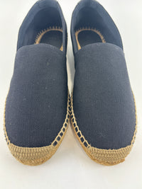 Signature Embroidered Espadrilles in Black Size 40